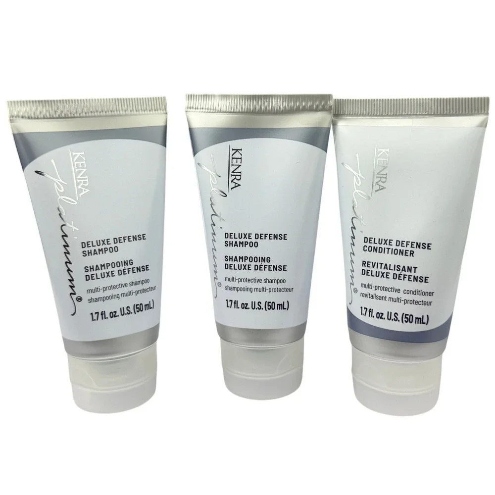 Kenra Platinum Deluxe Defense Shampoo and Conditioner Set 3pc Travel Size 1.7oz